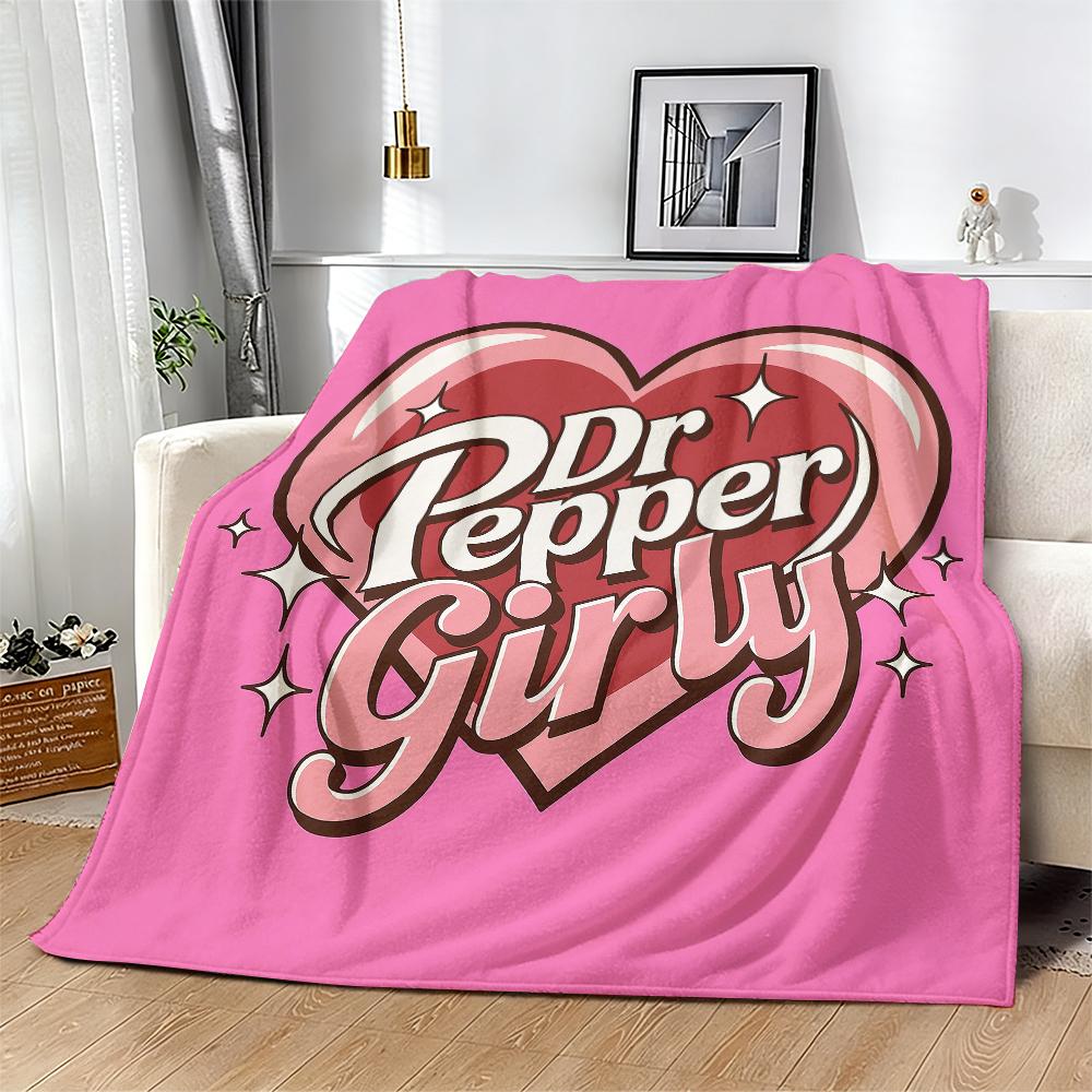 Dr Pepper Girl’s Dream Blanket – Cozy Flannel for True Dr Pepper Stans Dr Pepper Girly Gift Blanket – A Hug for Every Dr Pepper Obsessed Soul Fluffy Plush for Lazy Days, Movie Nights & Snuggles Bold Retro Design to Elevate Any Space