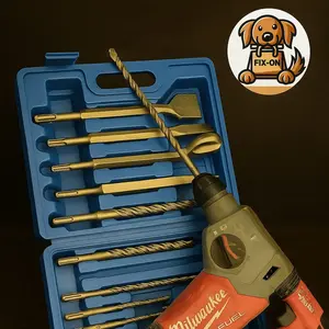 SDS Plus Drill Bit & Chisel Set – 17 Pieces for Concrete, Brick & Demolition | Fits Rotary Hammer Drill