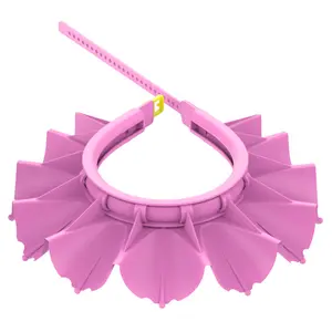 Baby Shampoo Cap Waterproof Ear Protection Adjustable Children's Bath Cap Kids Shower Cap Soft Gel Shampoo Cap