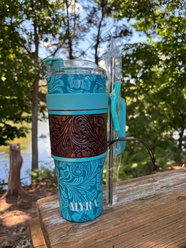 Myra Wide Wyoming Turquoise Tumbler S-12055 Myra Wide Wyoming Turquoise Tumbler S-12055