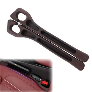 Car Seat Gap Filler Between Seats Console Organizer Seat Crevice Storage Box Bag Decoration Interior Auto Accessories Car Seat Gaps Filler Pair
