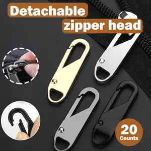 20 Counts Zipper Pulls, Detachable Zipper Pull Tabs suitable for most bags and clothes