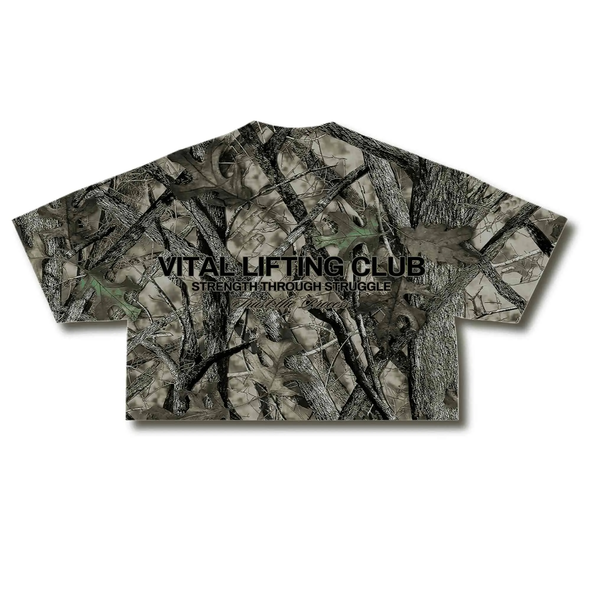 Fitted Crop T-Shirt - STS Woodland Camo