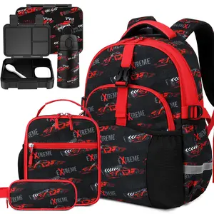 Similove Kids Backpack for Girls Boys 4-8, Toddler Backpack with Optional 34OZ Bento Box & 13OZ Water Bottle, 15in School Bookbag with Lunch Bag Pencil Case for Preschool Kindergarten Elementary School Bag