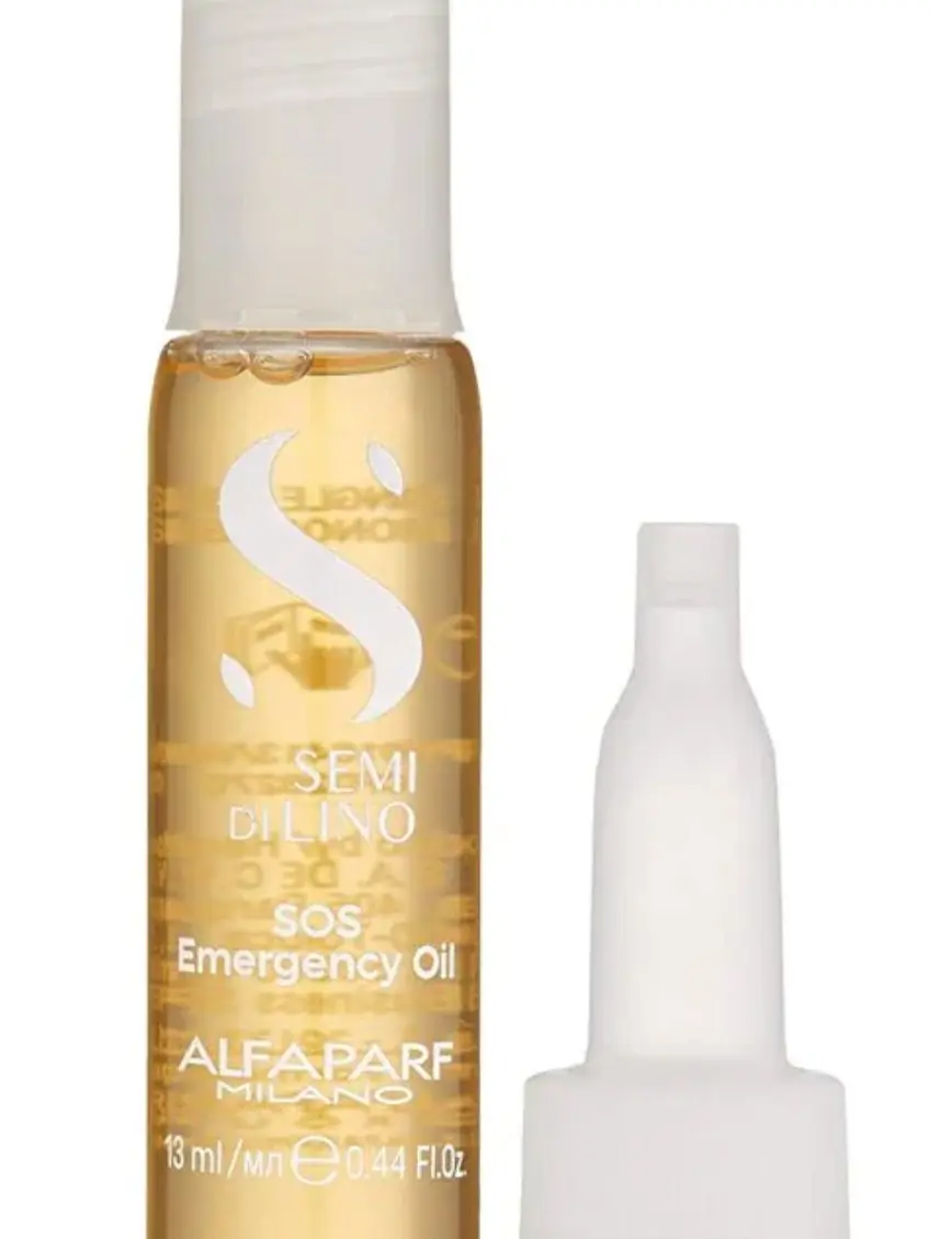 Alfaparf Semi Di Lino Reconstruction SOS Emergency Hair Oil - SINGLE 1 x 0.44 Unisex Adult Damaged Hair Treatment for Emergency Use, Heat Source Protection, Adults, Strength Restores, Single Vial, Hair Repair Treatment, Hair Nourishing Oil