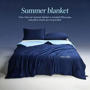 Double-Sided Ice Silk Air-Conditioning Quilt, Cooling Breathable Bedding, Breathable Summer Bedding, Multiple Colors and Sizes, Ideal for Dorms and Home Use