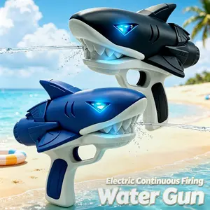 Shark Mold Electric Water Sprayer With Dynamic LED Lighting, Automatic Water Spraying Continuous Play Design, Waterproof Summer Leisure Gadget For Outdoor Picnic, Pool Gathering And Seaside Water Fun