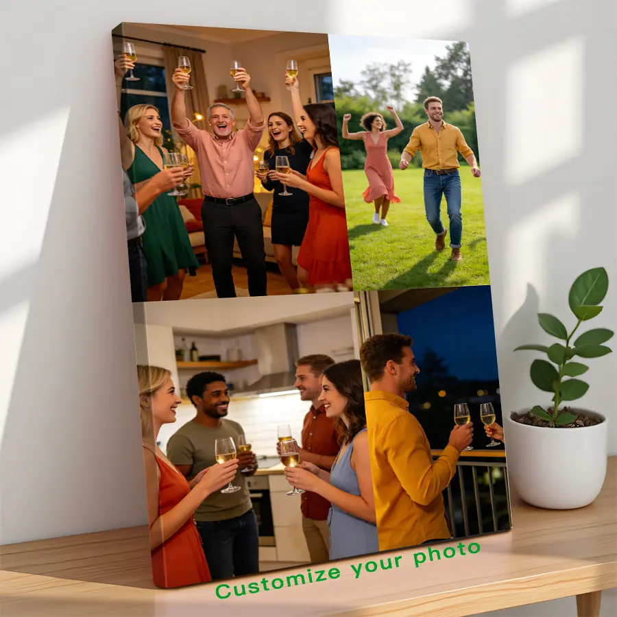 Custom Photo Canvas Painting Frame - Creative Wall Art | Digital Printed Photos on Canvas | Design Bespoke Wall Art for Daily Home Use | Ideal for Indoor Decor, Wedding & Parent Gifts | Fine Art Print - Practical Meaningful Gift! couple personalize