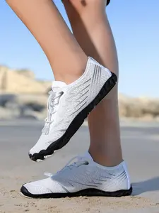 Unisex Colorblock Breathable Quick Drying Water Shoes, Sporty Slip on Shoes for Beach & Swimming Pool, Outdoor Sports Shoes for Hiking, Kayaking, Surfing