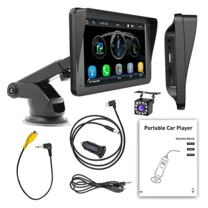 7 Inch Car Player, Portable Wireless Car Player, Multifunctional Car Video Player with Touch Screen, For Carplay Car Screen, Car Stereo with Reverse Camera, Car Electronics Accessories, Car Display Screen