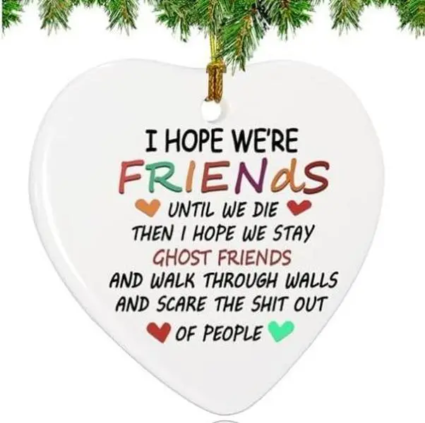 Friends Christmas Ornament 2025 – Thoughtful Friendship Gift for Women, Sisters, and Best Friends – Holiday Tree Decor Keepsake