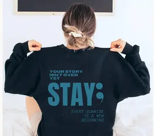 Suicide Prevention Sweatshirt, Mental Health Sweatshirt, Suicide Awareness Sweater, Semicolon Mental Health Shirt mental health