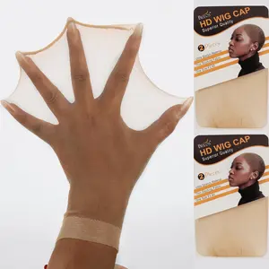 Bella HD Wig Cap for Women - Invisible & Sheer Breathable Ultra-thin Stretchy Stocking Caps for Lace Front Wigs Fusion Hair Extensions Hair Closures