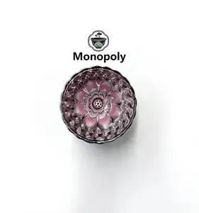 Handmade Pink Lotus Silver-traced Jianzhan Tea Cup, Iridescent Glass Gongfu Tea Master Cup, Chinese Auspicious Tea Ware