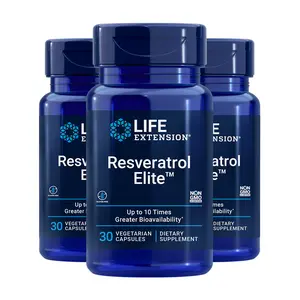 Life Extension Resveratrol Supplement, Supports Anti Aging & Longevity, Antioxidant, Cardiovascular Health, Brain Health, Trans-resveratrol, 30 Capsules