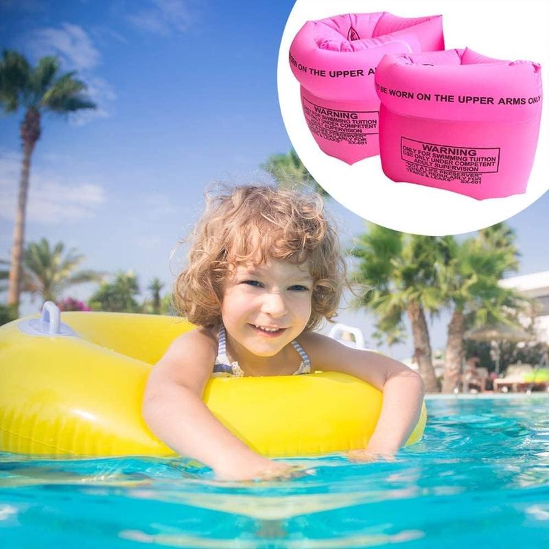 6 Pack Kids & Adult Swimming Arm Float Rings, PVC Inflatable Swim Arm Bands Sleeves