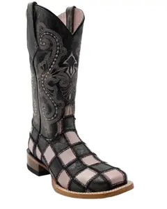 Ferrini Women's Women'S Patchwork Western Boot Broad Square Toe - 81393200