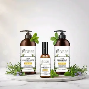 Bidess Hair Care Trio – Rosemary & Mint | Shampoo + Conditioner + Serum for Hair Growth, Strength & Shine