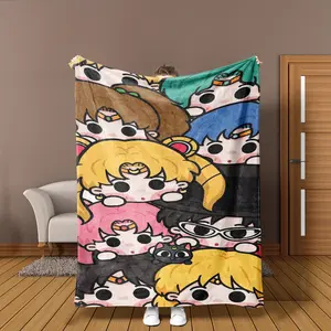 New Soft Comfortable Warm Beatles Band Vintage Style Flannel Blanket, Essential for Music Lovers Office Car Home Use