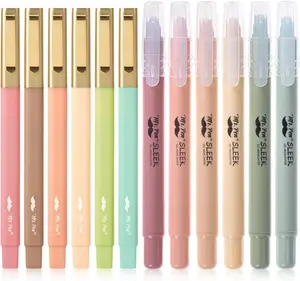 Aesthetic Gel Highlighters and Pens - No Bleed, 12 Pack, Pastel Colors Bible Highlighters squiggle