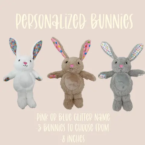 Personalized Easter Bunny, Easter Basket Stuffer, Easter Gift Ornaments Decoration