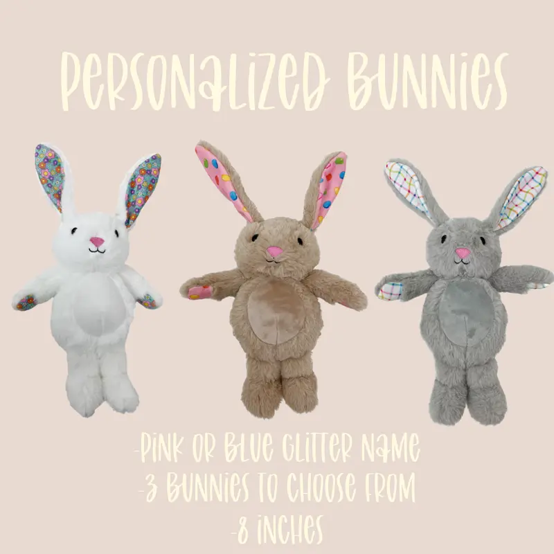 Personalized Easter Bunny, Easter Basket Stuffer, Easter Gift Ornaments Decoration
