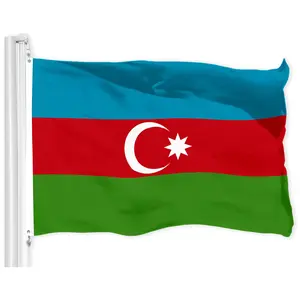 Azerbaijan Azerbaijanis Azeris Flag| 3x5 Ft| LiteWeave Pro Series Printed 150D Polyester| Country Flag, Vibrant Colors, Brass Grommets, Thicker and More Durable Than 100D 75D Polyester