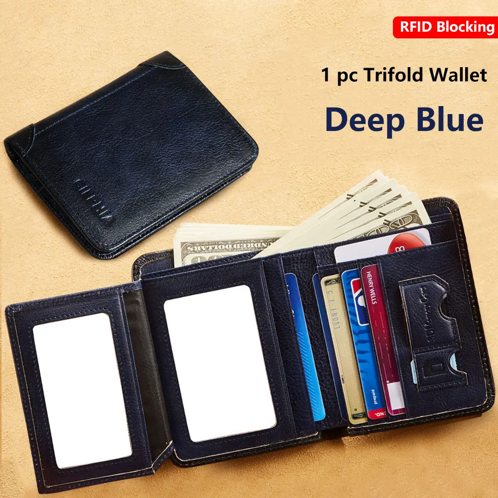 Trifold Wallet - Deep Blue