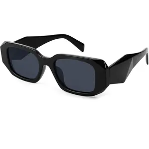 FEISEDY Retro 90s Small Rectangle Sunglasses For Women Trendy Square Vintage Glasses B4052