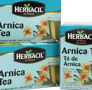 Herbacil Arnica Herbal Tea, Herbal Blend, Caffeine-Free, All Natural, 3-pack of 25 bags per box (75 Tea Bags), 0.88 oz Each