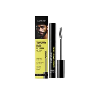 Black Men's Beard and Brow Dye, Hydrating and Moisturizing, for Natural and Long-Lasting Beard Color Without Bleeding