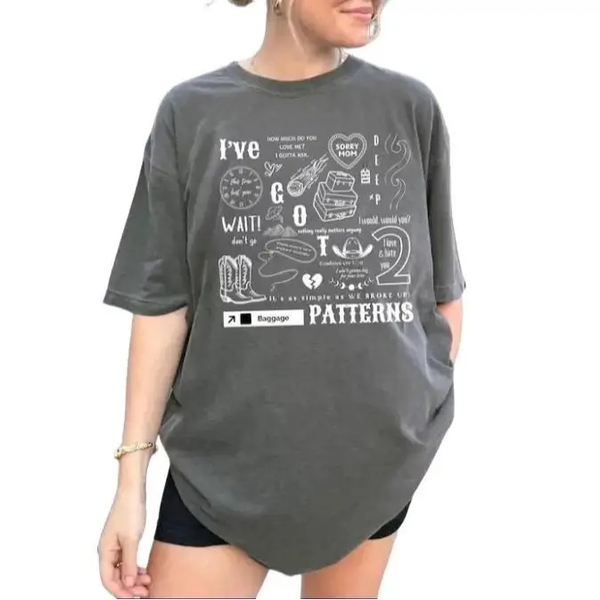 Patterns Album Collage Tshirt, Kelsea Ballerini Tour, Trendy Shirt, Graphic T-shirt, Unisex Tee, Gift For Fan, Top Women Menswear