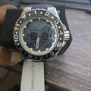 Invicta Aviator Dia De Los Muertos Men's Watch w/ Mother of Pearl Dial - 50mm, Black