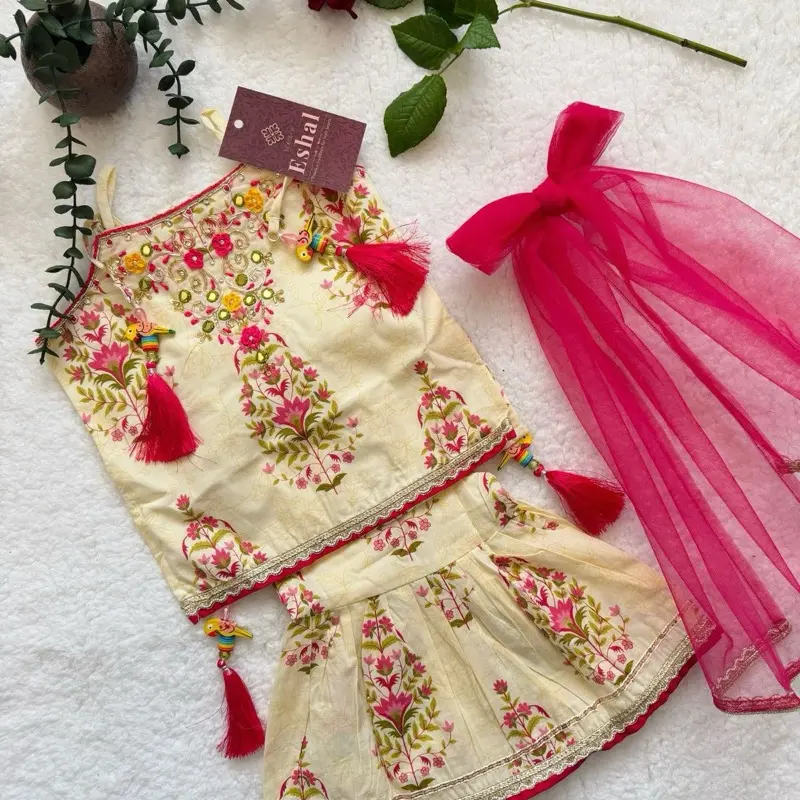 Girls Breathable Cotton 2pc Shalwar