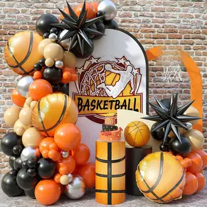 Soccer Balloon Arch Garland Kit, 103Pcs Soccer Football Party Balloons Green Black Balloon Garland for Boys Girls Birthday Sports Party Football Baby Shower Graduation