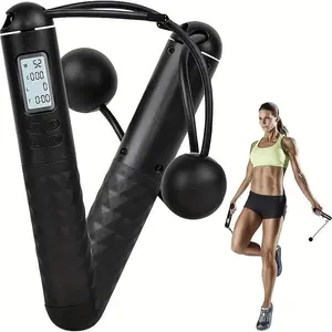 Speedaw Magentic Cordless Jump Rope with Gravity Ball Adjustable Digital LED Calorie Counter Non-Slip Handle for Fitness Enthusiasts