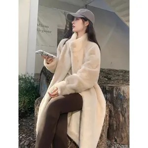 Open-Front Coat, Chic Thermal Long-Sleeve Long-Length Coat for Autumn and Winter, Women’s Clothing, Jackets & Tops, Casual Elegance Outerwear