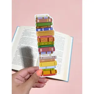Stack of Books Die Cut Bookmark