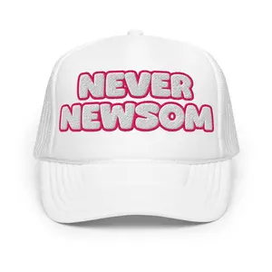 Never Newsom Flamingo Pink Foam Trucker