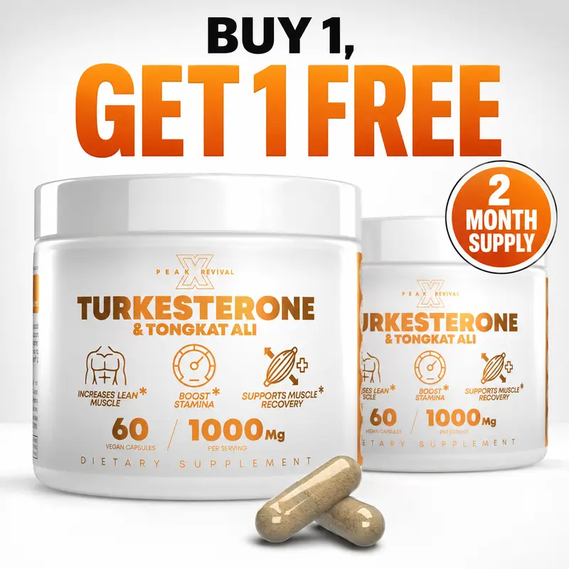 Peak Revival-X Turkesterone & Tongkat Ali Colostrum Dietary Supplement - 120 Capsules, 2-Month Supply, 1000mg per Serving - Non-GMO, Gluten-Free Healthcare Fitness, Sports Performance, Stamina, High Potency Bodybuilding Supplement, Healthcare Fitness Supp