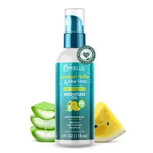 Mielle Organics Kalahari Melon & Aloe Vera Deep Hydration Weightless Oil - Lightweight Moisturizing Hair Serum for Skincare Hydration Needs