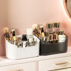 3-Piece Bathroom Cosmetic Storage Box Set, Desktop Skincare Lotion Organizer, Space-Saving Makeup Container, Bath Accessories