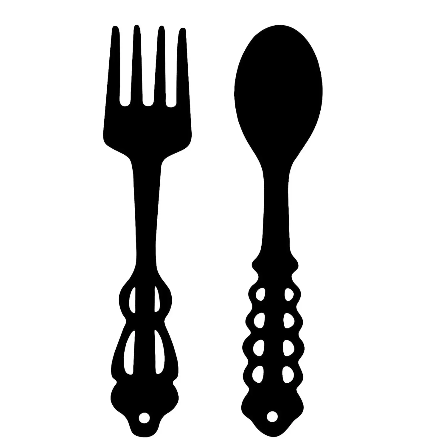 Acrylic Knife Fork Spoon Wall Decor Set, Large Decorative Kitchen Utensil Wall Art, Country Style Hanging Sign, Home Decoration Gift