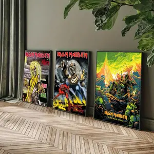 Cool Heavy M-Metal Band I-IronS M-Maiden Poster HD Waterproof Art Sticker | Custom DIY Self-Adhesive Wall Print | Fade-Resistant, Long-Lasting Decorative Poster For Home, Office, Living Room, Bar | Multiple Sizes, High Definition, Easy To Apply & Clean