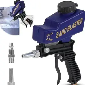 Handheld Pneumatic Sandblasting Gun Portable Gravity Blaster for Rust Oil Stain & Debris Removal Ideal for DIY & Professional Use