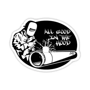 Oilfield Trash Welder Sticker – Welding Helmet Hard Hat Vinyl Decal, Waterproof for Toolbox, Car Bumper, Durable Use ZH0