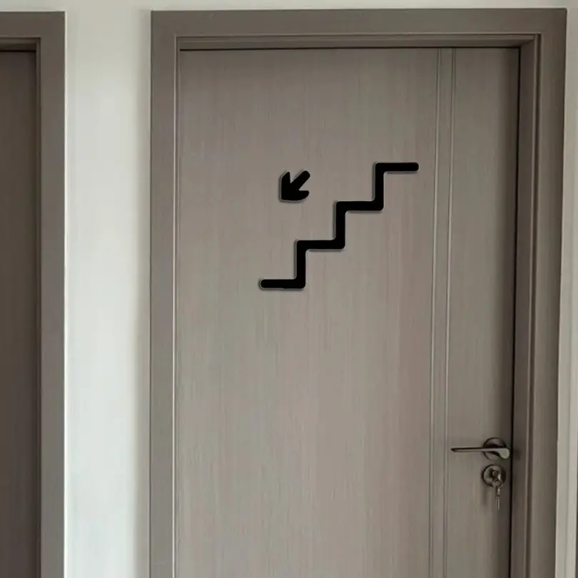 Sleek Acrylic Down - Stair Indicator for Modern Office Corridors.Decorative Sign