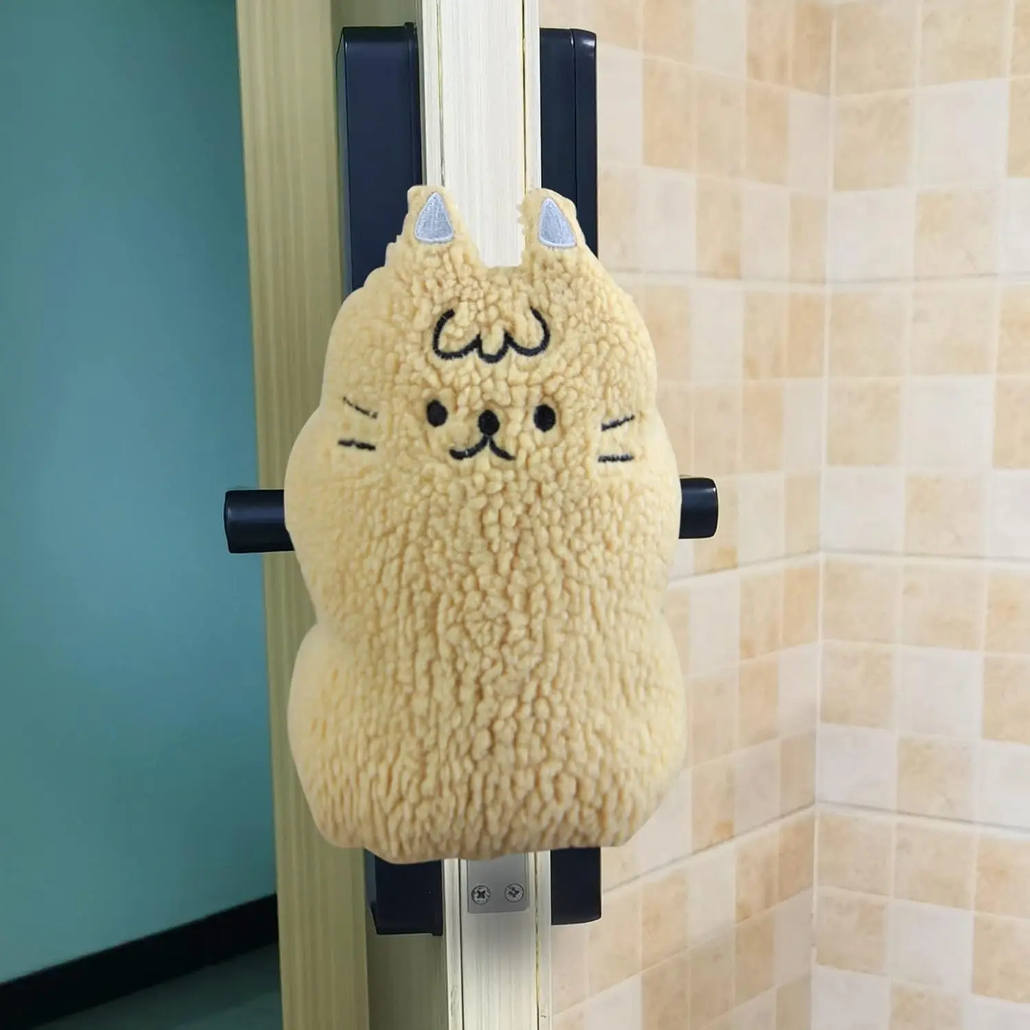 Decorative Door Stopper, Cute Cat Door Stop, Mount on The Door Keep Door Open for Your Dog or Cat Come and Go Freely, Anti Pinch Door Slam Stopper