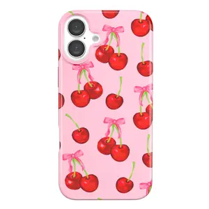 Cherry Bow iPhone Case, Durable Protective Cover for iPhone 17, 16, 15, 14, 13, 12, 11 Pro Max, Tough Phone Case, Case Cover for Samsung Galaxy S22, S23, S24, S25