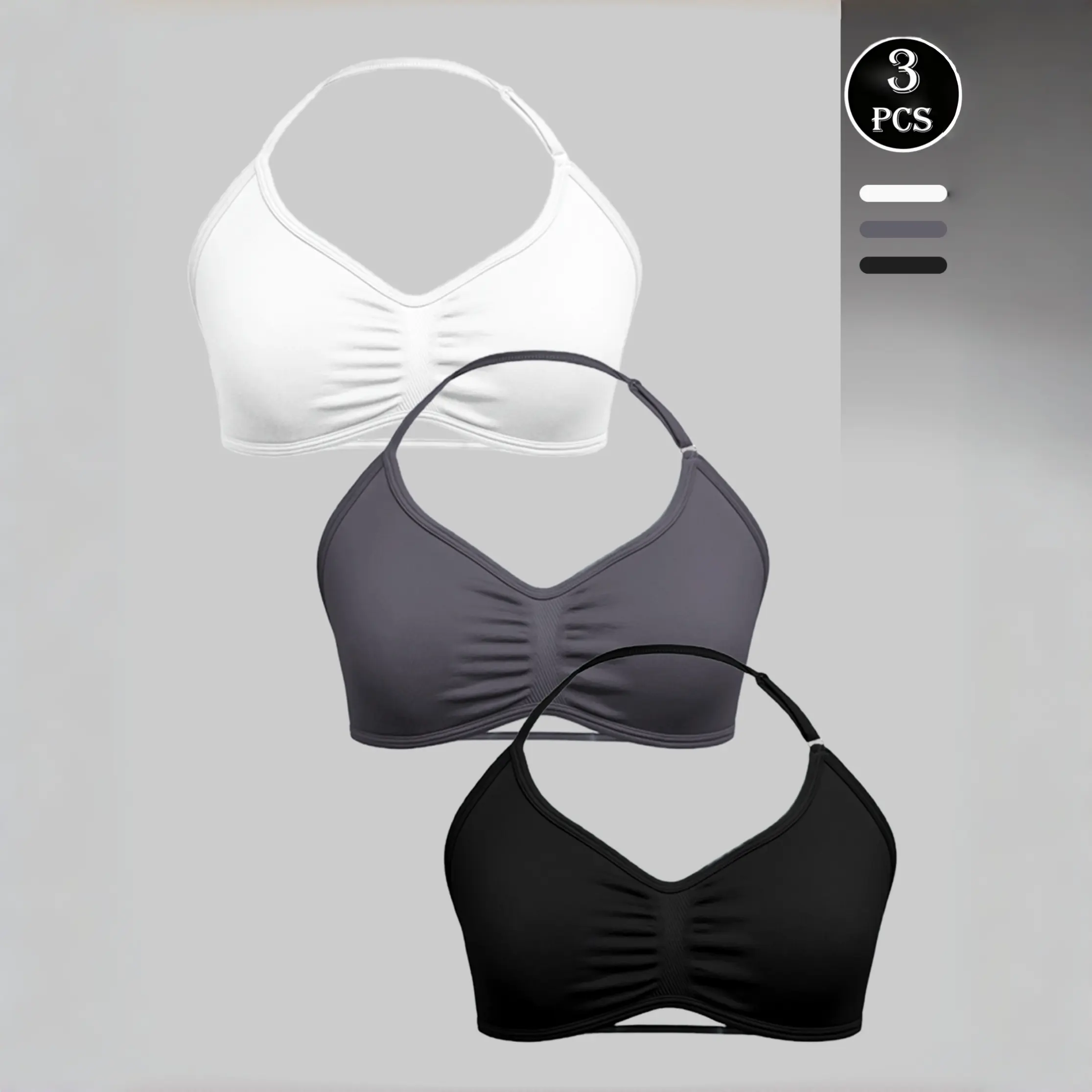 Hijesse Women's Solid Color Sports Bra, Ladies Sportswear for Indoor and Outdoor Wear, Sporty Breathable Comfortable Bras, Perfect for Spring & Summer Outfits